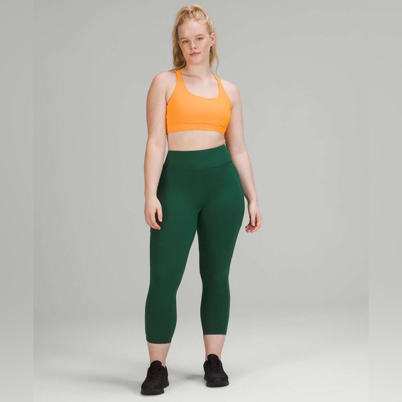 Lululemon Invigorate High Rise Crop 23" size 0 Everglade Green EVRG - Picture 2 of 5